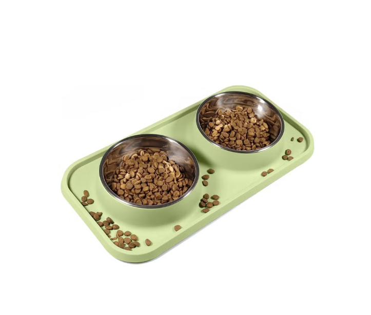 Cat Food Bowls Non-Skid and Non-Spill Silicone Mats